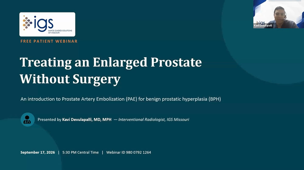 Webinar - Treating an Enlarged Prostate Without Surgery
